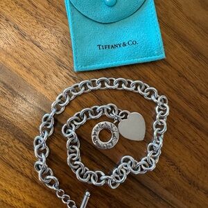 Tiffany & Co. Sterling Silver Heart Tag Toggle Necklace - Silver